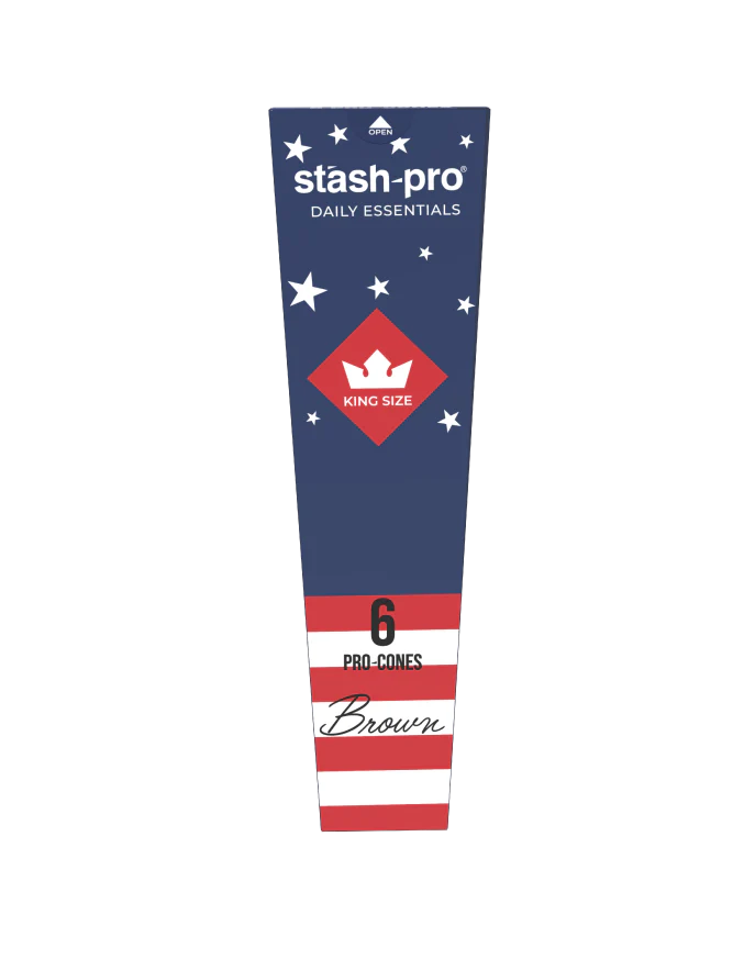 Stash-pro Brown Pre-Rolled Cones – Pack of 6