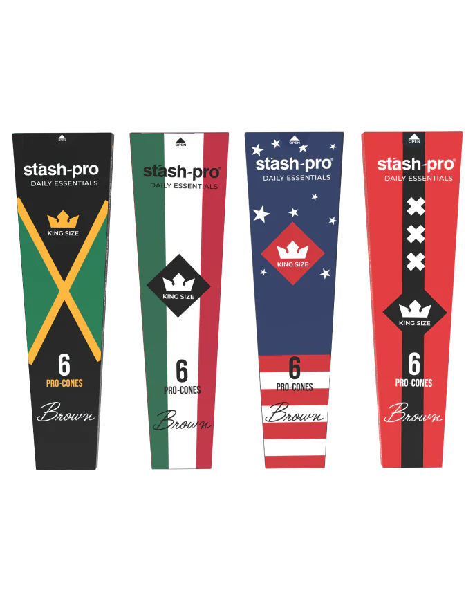 Stash-pro White Pre-Rolled Cones – Pack of 6
