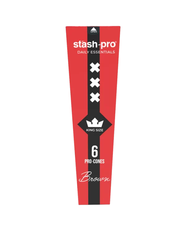 Stash-pro Brown Pre-Rolled Cones – Pack of 6